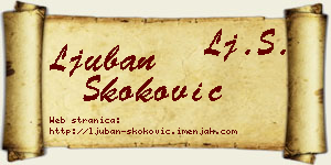 Ljuban Skoković vizit kartica
